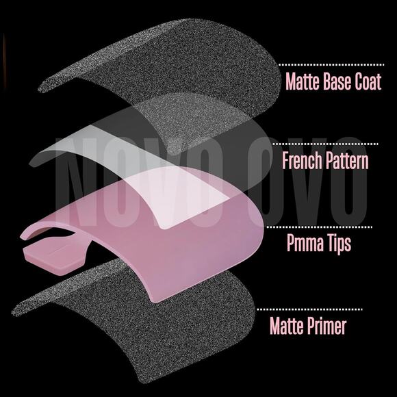 Sharp Square French Tip Press-On Toe Nail Tips Soft Gel False Toenail Extensions - Picture 4 of 6